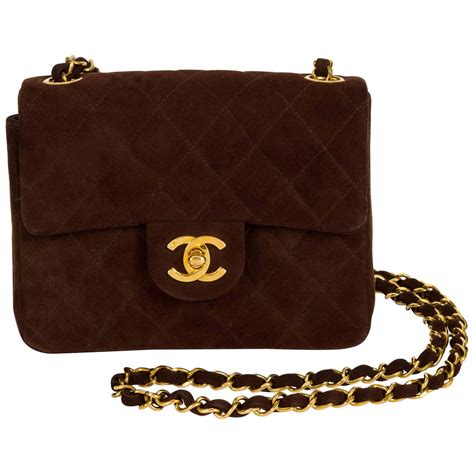 chanel brown suede bag|authentic chanel shoulder bags.